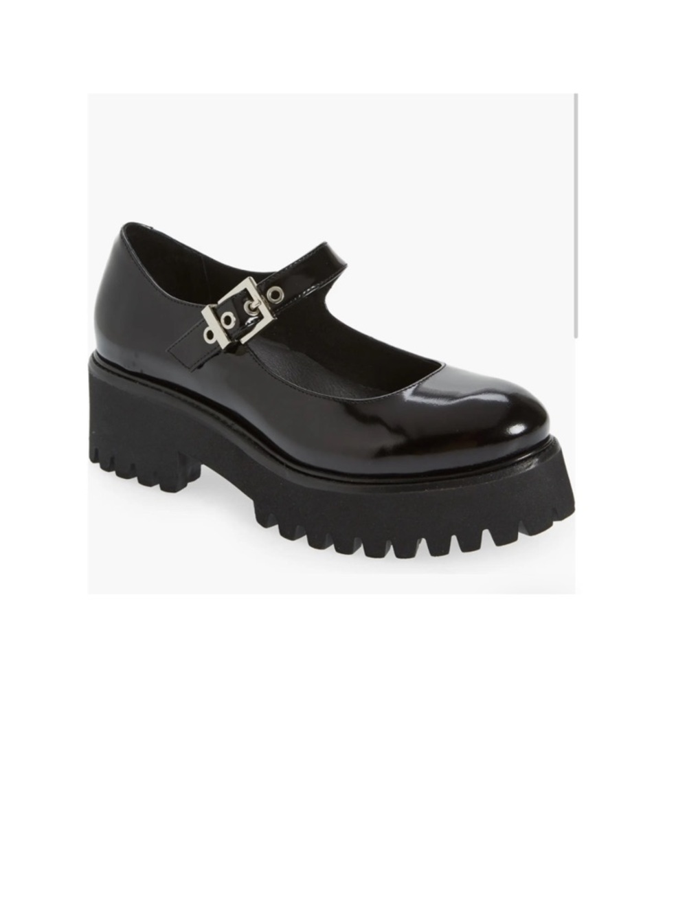 Jeffrey Campbell Chunky Black Mary Jane Shoes size  7.5 gently used